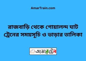 রাজবাড়ি টু গোয়ালন্দ ঘাট ট্রেনের সময়সূচী ও ভাড়া তালিকা