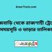 রাজবাড়ি টু রাজশাহী ট্রেনের সময়সূচী ও ভাড়া তালিকা