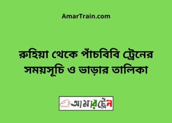 রুহিয়া টু পাঁচবিবি ট্রেনের সময়সূচী ও ভাড়া তালিকা