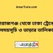 সিরাজগঞ্জ টু ঢাকা ট্রেনের সময়সূচী ও ভাড়া তালিকা