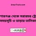 কিশোরগঞ্জ টু সরারচর ট্রেনের সময়সূচী ও ভাড়া তালিকা