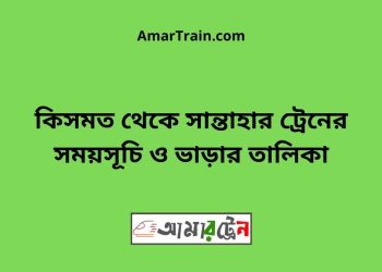কিসমত টু সান্তাহার ট্রেনের সময়সূচী ও ভাড়া তালিকা