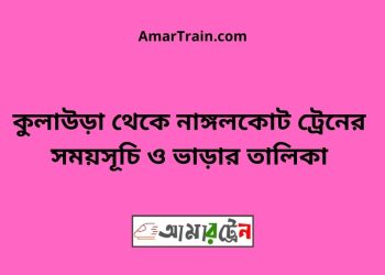 কুলাউড়া টু নাঙ্গলকোট ট্রেনের সময়সূচী ও মূল্য তালিকা