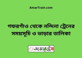 গফরগাঁও টু নন্দিনা ট্রেনের সময়সূচী ও ভাড়া তালিকা