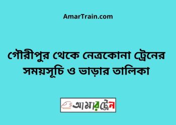গৌরীপুর টু নেত্রকোনা ট্রেনের সময়সূচী ও ভাড়া তালিকা