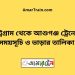 চট্রগ্রাম টু আশুগঞ্জ ট্রেনের সময়সূচী ও ভাড়া তালিকা