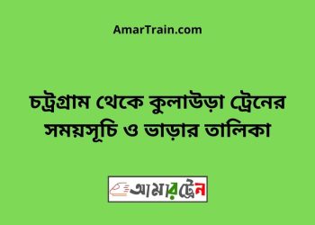 চট্রগ্রাম টু কুলাউড়া ট্রেনের সময়সূচী ও মূল্য তালিকা