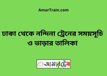 ঢাকা টু নন্দিনা ট্রেনের সময়সূচী ও ভাড়া তালিকা