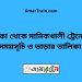 ঢাকা টু মানিকখালী ট্রেনের সময়সূচী ও ভাড়া তালিকা