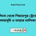 নন্দিনা টু পিয়ারপুর ট্রেনের সময়সূচী ও ভাড়া তালিকা