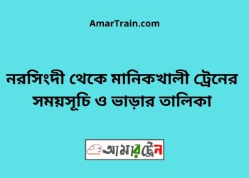 নরসিংদী টু মানিকখালী ট্রেনের সময়সূচী ও ভাড়া তালিকা