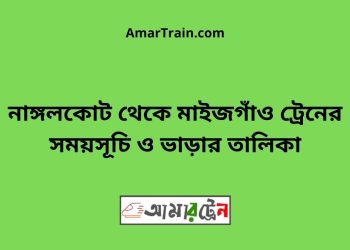 নাঙ্গলকোট টু মাইজগাঁও ট্রেনের সময়সূচী ও ভাড়ার তালিকা