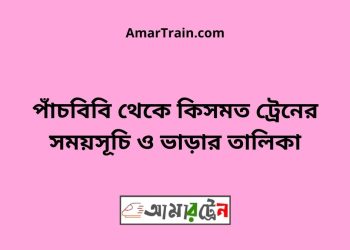 পাঁচবিবি টু কিসমত ট্রেনের সময়সূচী ও ভাড়া তালিকা