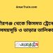 পীরগঞ্জ টু কিসমত ট্রেনের সময়সূচী ও ভাড়া তালিকা