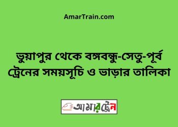 ভুয়াপুর টু বঙ্গবন্ধু-সেতু-পূর্ব ট্রেনের সময়সূচি ও ভাড়ার তালিকা