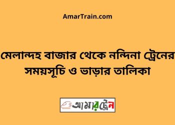 মেলান্দহ বাজার টু নন্দিনা ট্রেনের সময়সূচী ও ভাড়া তালিকা