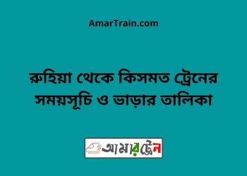 রুহিয়া টু কিসমত ট্রেনের সময়সূচী ও ভাড়া তালিকা