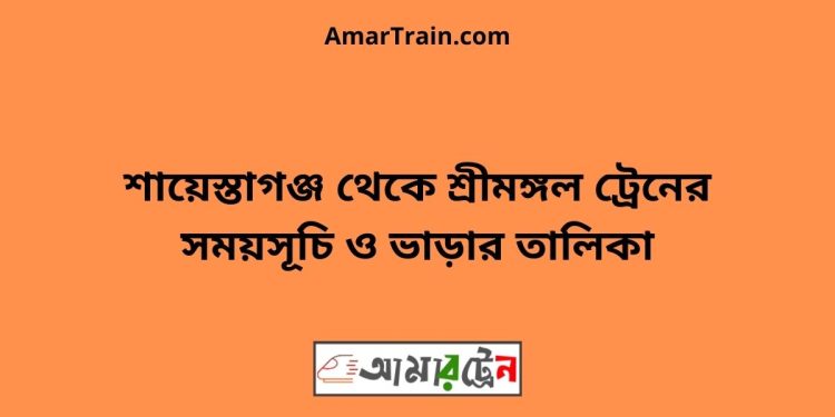 শায়েস্তাগঞ্জ টু শ্রীমঙ্গল ট্রেনের সময়সূচী ও ভাড়া তালিকা