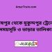 হরষপুর টু মুকুন্দপুর ট্রেনের সময়সূচী ও ভাড়া তালিকা