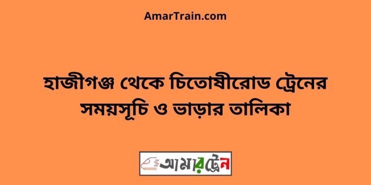 হাজীগঞ্জ টু মেহের ট্রেনের সময়সূচী ও ভাড়া তালিকা