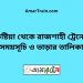 কুষ্টিয়া টু রাজশাহী ট্রেনের সময়সূচী ও ভাড়া তালিকা