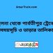 খুলনা টু পার্বতীপুর ট্রেনের সময়সূচী ও ভাড়া তালিকা