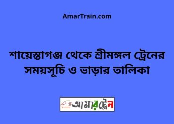শায়েস্তাগঞ্জ টু শ্রীমঙ্গল ট্রেনের সময়সূচী ও ভাড়া তালিকা