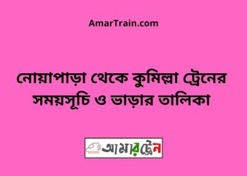 নোয়াপাড়া টু কুমিল্লা ট্রেনের সময়সূচী ও ভাড়া তালিকা