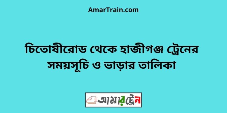 মেহের টু হাজীগঞ্জ ট্রেনের সময়সূচী ও ভাড়া তালিকা