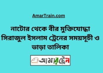 নাটোর টু বীর মুক্তিযোদ্ধা সিরাজুল ইসলাম ট্রেনের সময়সূচী ও ভাড়া তালিকা