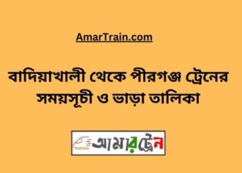 বাদিয়াখালী টু পীরগঞ্জ ট্রেনের সময়সূচী ও ভাড়া তালিকা