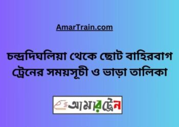 চন্দ্রদিঘলিয়া টু ছোট বাহিরবাগ ট্রেনের সময়সূচী ও ভাড়া তালিকা