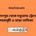 হাসানপুর টু মধুরোড ট্রেনের সময়সূচী ও ভাড়া তালিকা